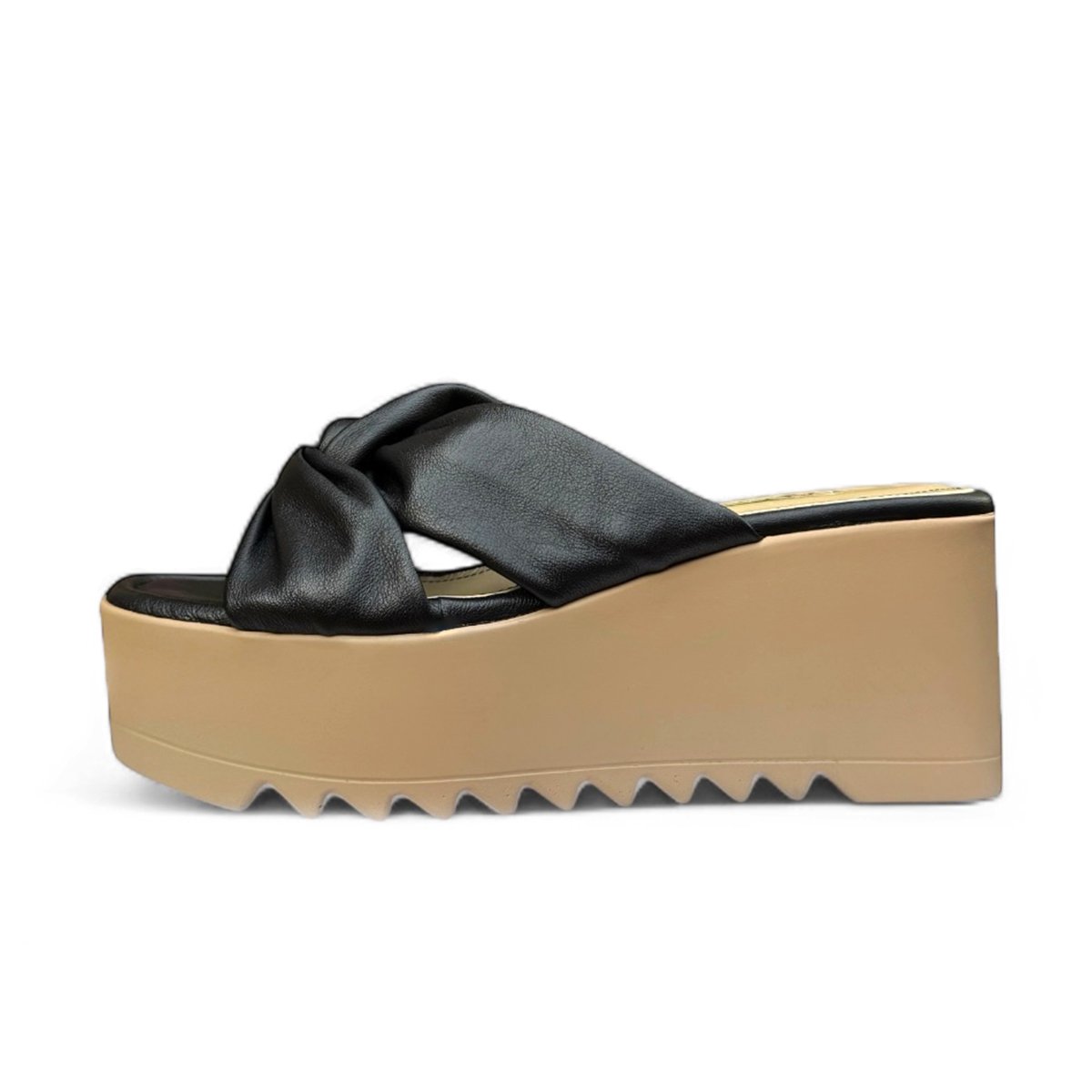 صندلة فخامة منن جلد أسود