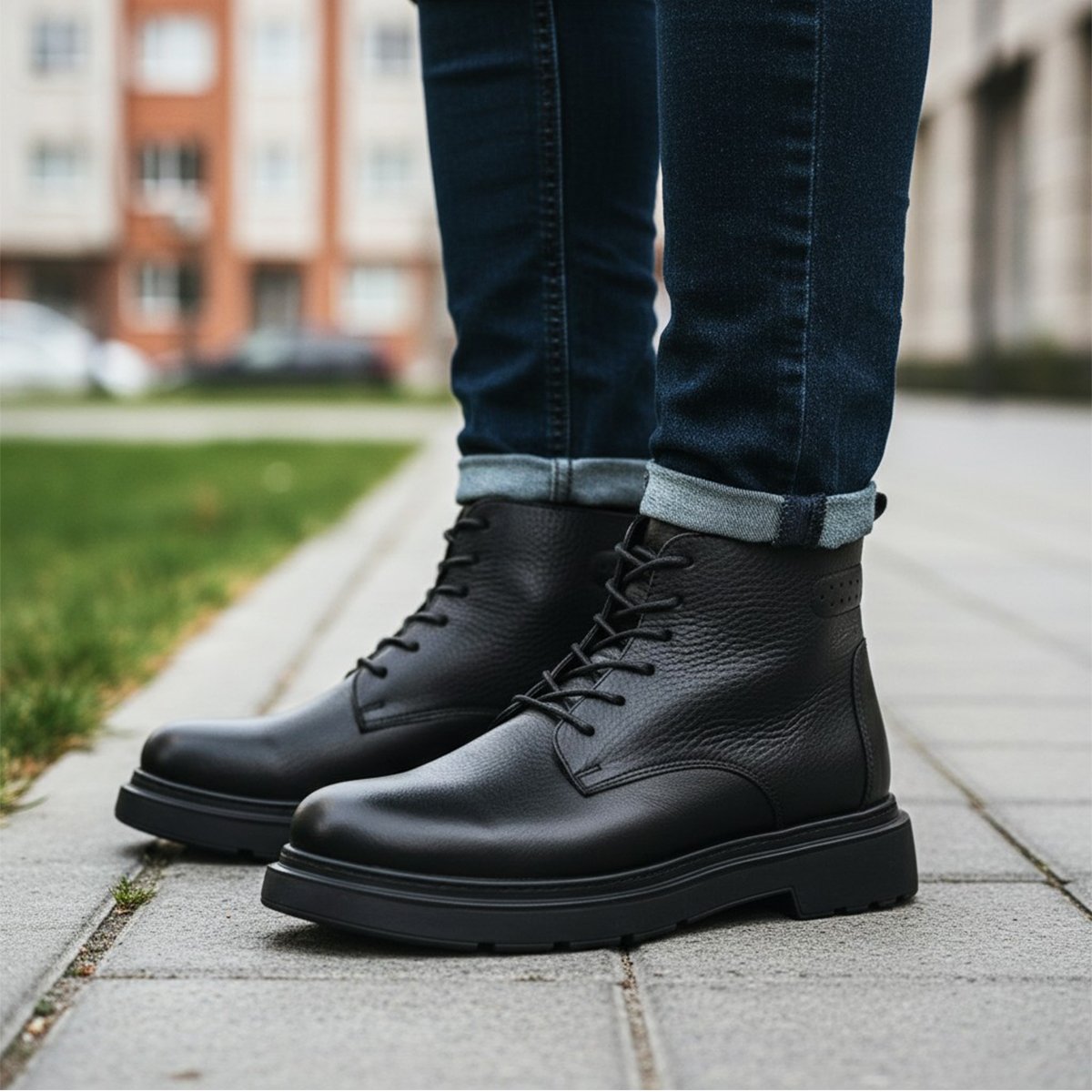 réf 342 bottine en cuir noir