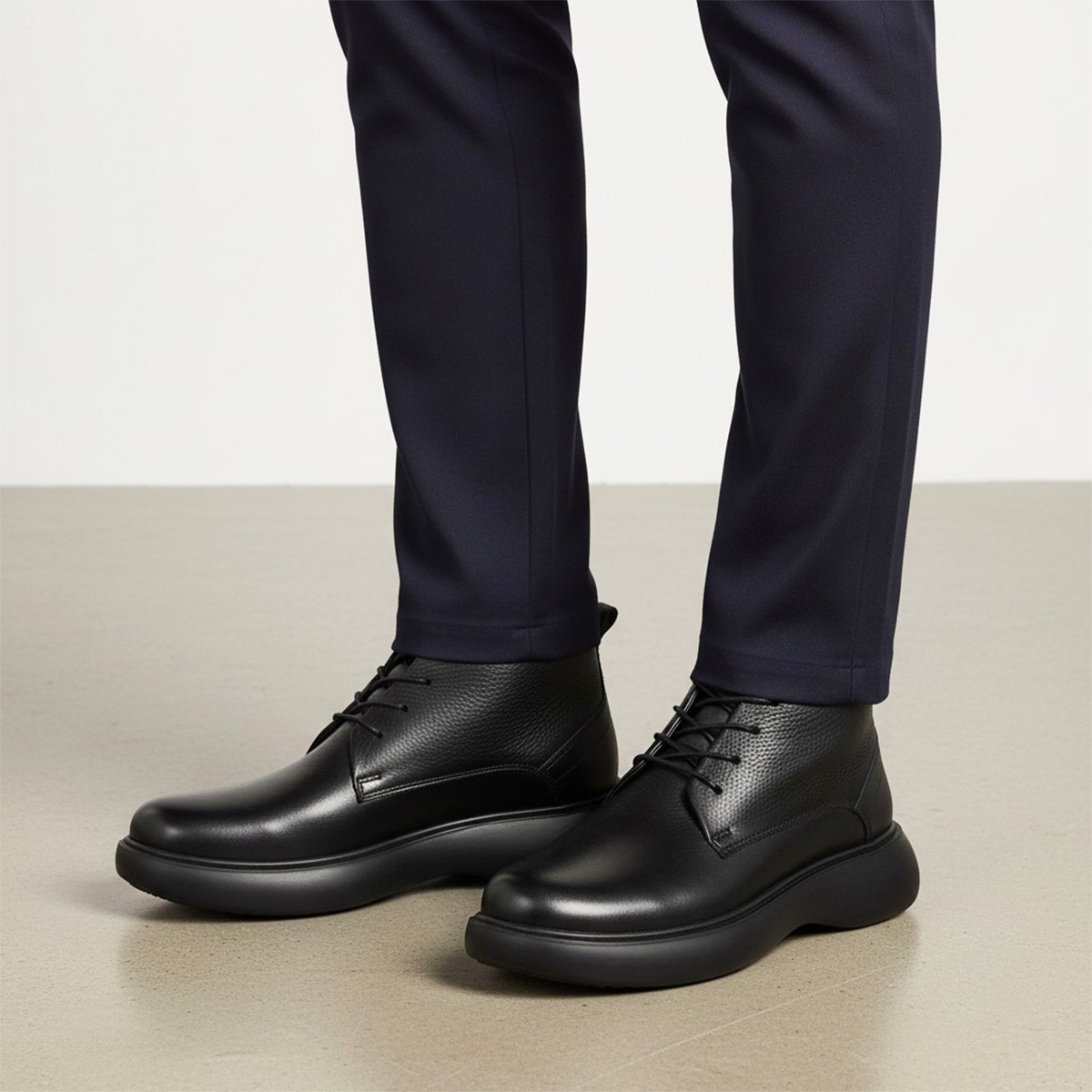 réf 100 bottine en cuir noir confortable