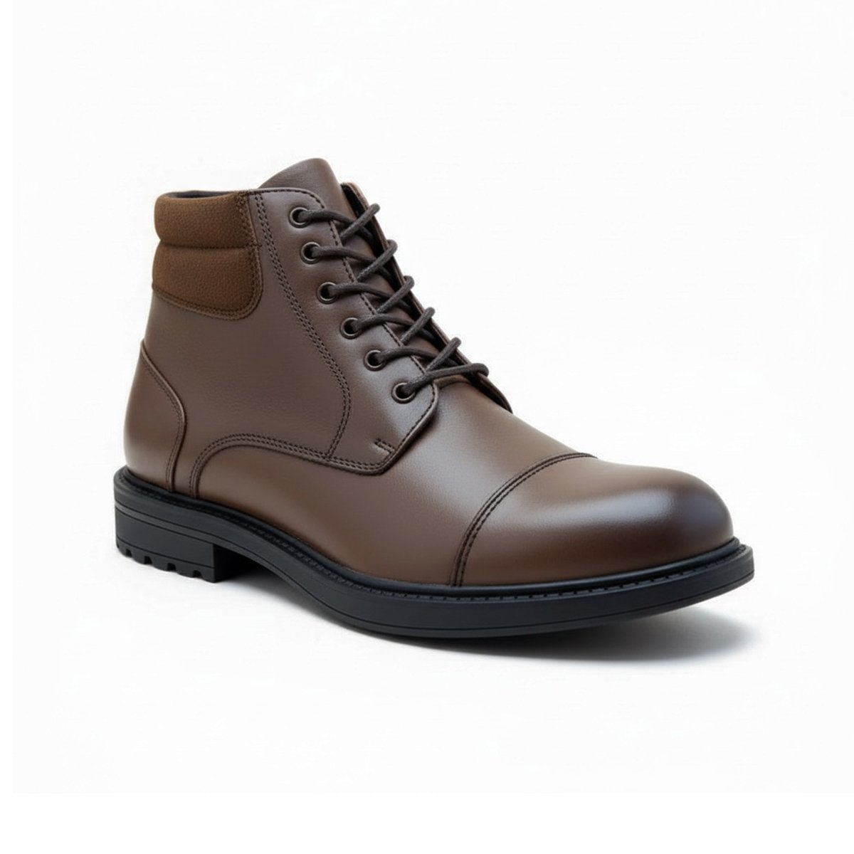 254 BOTTINE EN CUIR MARRON - الصورة 6