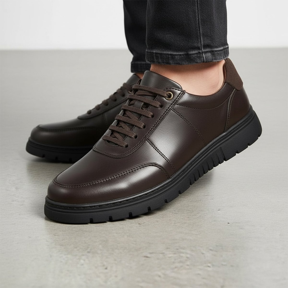 réf 034 chaussure en cuir marron